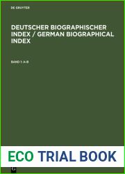 Deutscher Biographischer Index German Biographical Index (German Edition)
