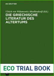 Die Griechische Literatur Des Altertums
