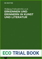 Erkennen und Erinnern in Kunst und Literatur: Kolloquium Reisensburg, 4.-7. Januar 1996 (German Edition)