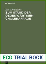 Zum Stand der gegenwartigen Cholerafrage