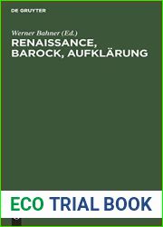 Renaissance, Barock, Aufklarung: Epochen- und Periodisierungsfragen (German Edition)