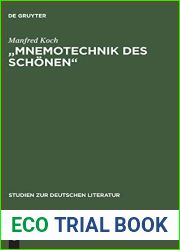 Mnemotechnik des Schonen: Studien zur poetischen Erinnerung in Romantik und Symbolismus