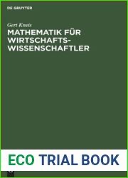 Mathematik fur Wirtschaftswissenschaftler (German Edition)