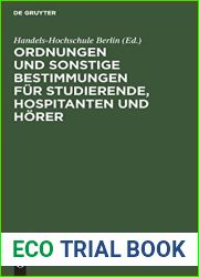 Ordnungen und sonstige Bestimmungen fur Studierende, Hospitanten und Horer (German Edition)