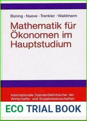Mathematik fur Okonomen im Hauptstudium