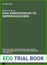 Das Ebersignum Im Germanischen: Ein Beitrag Zur Germanischen Tiersymbolik (Quellen und Forschungen zur Sprach- und Kulturgeschichte der germanischen Volker. N.F., 16) (German Edition)