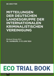 Mitteilungen der Deutschen Landesgruppe der Internationalen kriminalistischen Vereinigung : 19. Hamburg, 11-13 Juni 1924