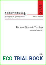 Focus on Germanic Typology (Studia Typologica [STTYP], 6) (German Edition)