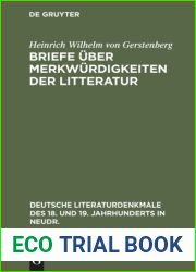 Briefe uber Merkwurdigkeiten der Litteratur