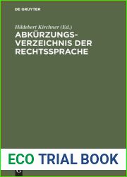Abkurzungsverzeichnis der Rechtssprache