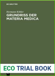 Grundriss der Materia Medica