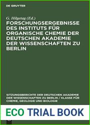 Forschungsergebnisse des Instituts fur Organische Chemie der Deutschen Akademie der Wissenschaften zu Berlin: Berlin-Adlershof 1954-1961. Alfred … Geologie und Biologie, 1962) (German Edition)