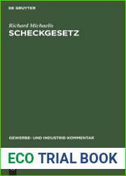 Scheckgesetz: Kommentar (Gewerbe- und Industrie-Kommentar, 2) (German Edition)