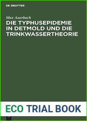 Die Typhusepidemie in Detmold und die Trinkwassertheorie: Eine kritische Studie (German Edition)