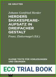 Herders Shakespeare-Aufsatz in dreifacher Gestalt. Mit Anmerkungen hrsg. von Franz Zinkernagel