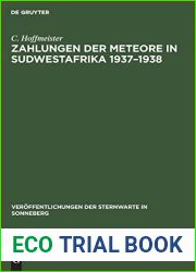 Zahlungen der Meteore in Sudwestafrika 1937-1938 (Veroffentlichungen der Sternwarte in Sonneberg, 2, 4) (German Edition)