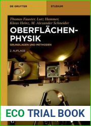 Oberflachenphysik: Grundlagen und Methoden (De Gruyter Studium) (German Edition)