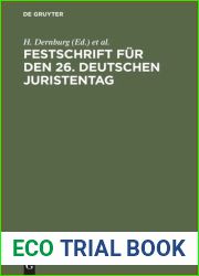 Festschrift fur den 26. Deutschen Juristentag