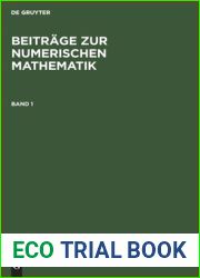 Beitrage Zur Numerischen Mathematik. Band 1 (German Edition)