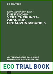 Die Reichsversicherungsordnung, Erganzungsband 3: Stand vom 17. Juli 1929. (Guttentagsche Sammlung deutscher Reichsgesetze, 161c) (German Edition)
