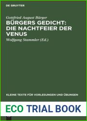 Burgers Gedicht: Die Nachtfeier der Venus