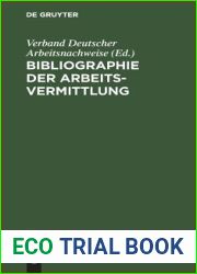 Bibliographie der Arbeitsvermittlung (German Edition)