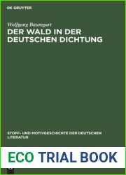 Der Wald in der deutschen Dichtung (Stoff- und Motivgeschichte der deutschen Literatur, 15) (German Edition)