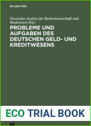 Probleme und Aufgaben des deutschen Geld- und Kreditwesens