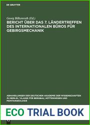 Bericht uber das 7. Landertreffen des Internationalen Buros fur Gebirgsmechanik: Rahmenthema: ,,Der Mechanismus der Gebirgsschlage - Synthese der … und Montangeologie, 1966, 1) (German Edition)