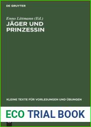 Jager und Prinzessin: Ein neuarabisches Marchen aus Jerusalem (Kleine Texte fur Vorlesungen und Ubungen, 150) (Arabic Edition)