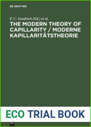 The Modern Theory of Capillarity Moderne Kapillaritatstheorie