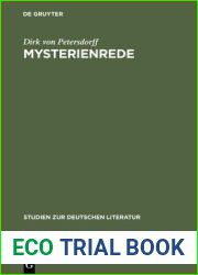 Mysterienrede: Zum Selbstverstandis romantischer Intellektueller (Studien zur deutschen Literatur, 139) (German Edition)