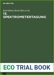 13. Spektrometertagung: Dusseldorf, 29.9.-1.10.1980 (German Edition)