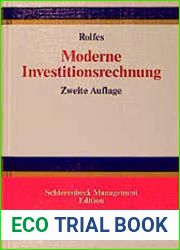 Moderne Investitionsrechnung.