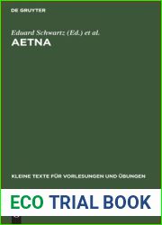 Aetna (Kleine Texte fur Vorlesungen und Ubungen, 166) (German Edition)