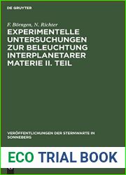 Experimentelle Untersuchungen zur Beleuchtung interplanetarer Materie II. Teil: Streuung und Polarisation elektromagnetischer Wellen an Wolken feiner … in Sonneberg, 5, 4) (German Edition)
