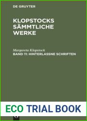Klopstocks sammtliche Werke : Band 11