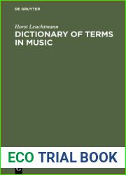 Dictionary of Terms in Music Worterbuch Musik: English - German, German - English
