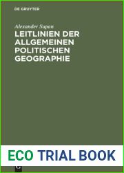 Leitlinien der allgemeinen politischen Geographie