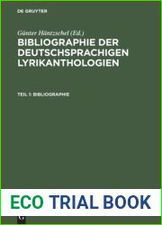 Bibliographie der deutschsprachigen Lyrikanthologien : Teil 1+2 Teil 1