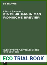 Einfuhrung in das romische Brevier (Kleine Texte fur Vorlesungen und Ubungen, 141) (German Edition)