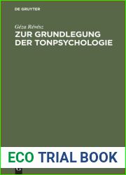 Zur Grundlegung der Tonpsychologie