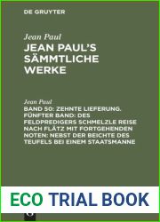 Jean Paul|s Sammtliche Werke : Band 50 Zehnte Lieferung. Funfter Band