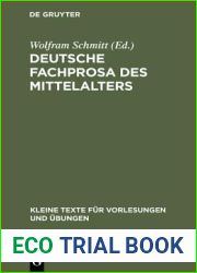 Deutsche Fachprosa des Mittelalters: Ausgewahlte Texte (Kleine Texte fur Vorlesungen und Ubungen, 190) (German Edition)