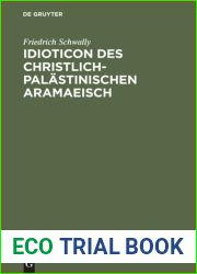 Idioticon des christlich-palastinischen Aramaeisch