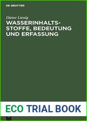 Wasserinhaltsstoffe, Bedeutung und Erfassung (German Edition)