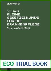 Kleine Gesetzeskunde fur die Krankenpflege (German Edition)