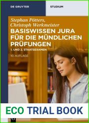 Basiswissen Jura fur die mundlichen Prufungen: 1. und 2. Staatsexamen (De Gruyter Studium) (German Edition)