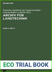 Archiv fur Landtechnik. Band 7, Heft 3 (German Edition)