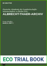 Albrecht-Thaer-Archiv. Band 6, Heft 1 (German Edition)